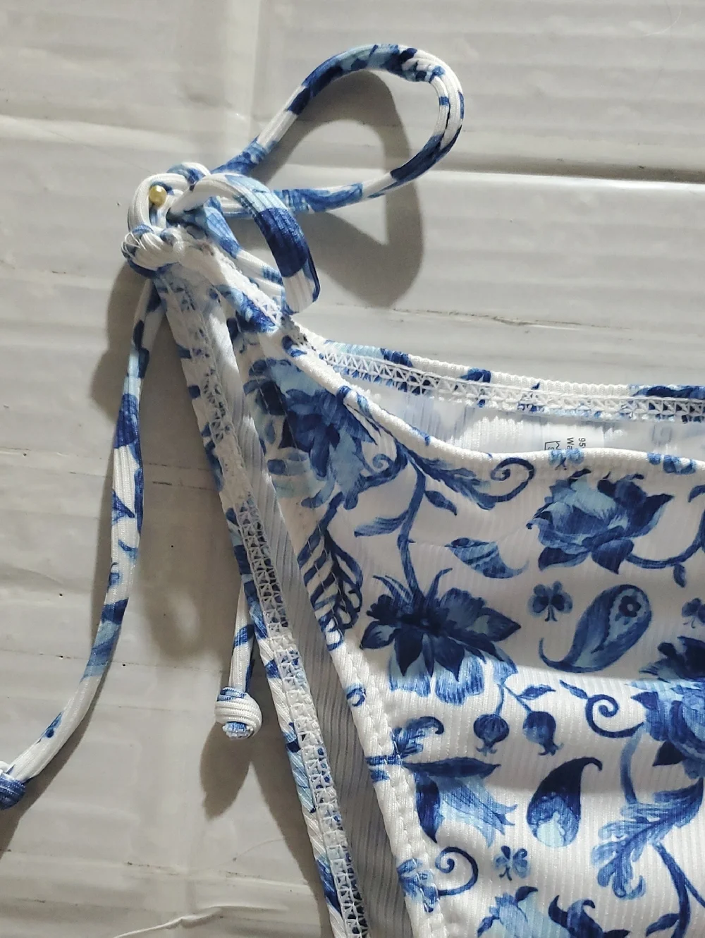 Halter Blue Floral Tie-Side Bikini Set - Women Intimates & Sleepwear